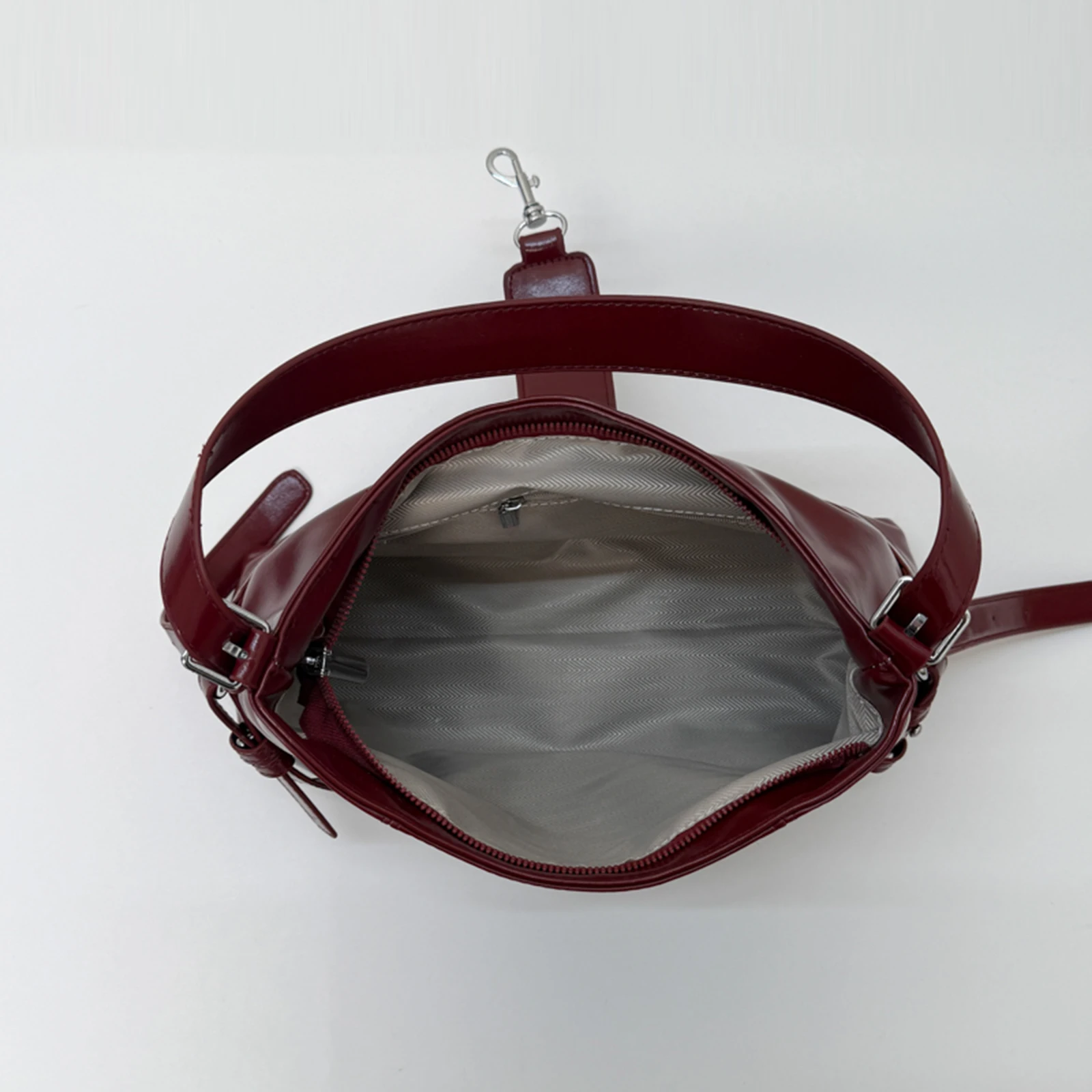 PU Leather Versatile Shoulder Bag Solid Color Casual Tote Bag Large Capacity Retro Crossbody Bag Evening Underarm Bag