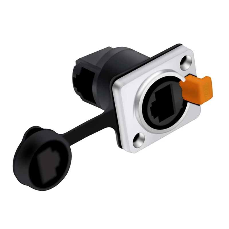 New RJ45 Waterproof Network Connector 8P8C Female Panel Mount Sockets RJ45 Ethernet Connector