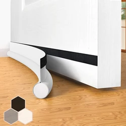 Soundproof Door Seal Strip - Self - Adhesive Weatherproof Draft Stopper (White)
