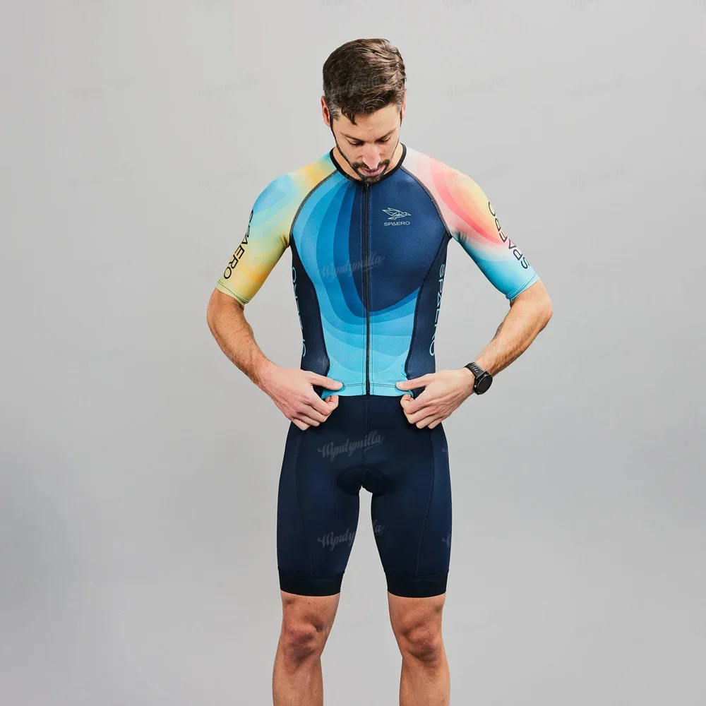 Spaero Mannen Abyss Sp3 Mouwloze Tri Suit Triathlon Outdoor Training En Wedstrijden Zwemmen, Fietsen Of Running Jumpsuit
