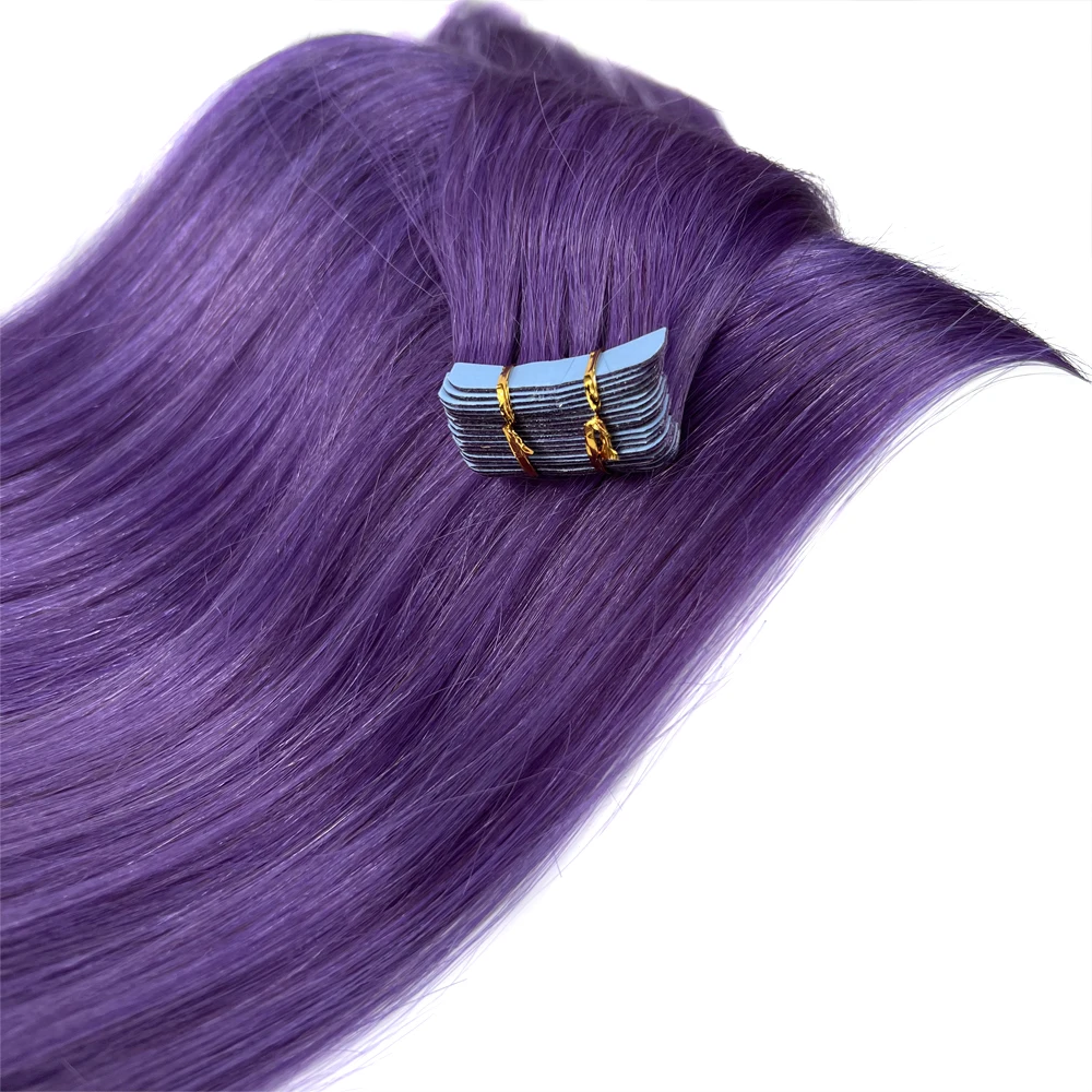 Invisible Tape-in 100% Human Hair Remy Real Hair Extensions Traceless 20PCS 14Inches-24Inches 30G-70G NNHAIR human hair extensions hair extensions