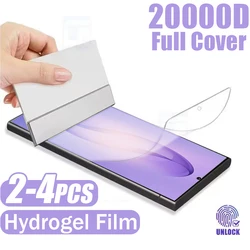Premium Full Cover Hydrogel Screen Protector - Soft Silicone Film - 4Pieces