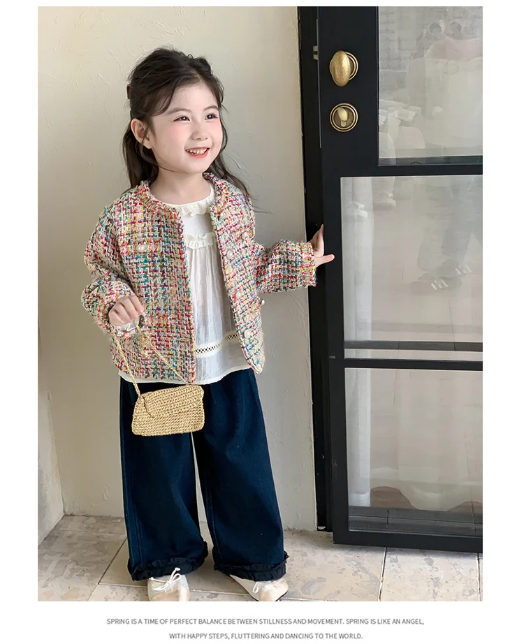 PEKPACH Girls Tweed Jacket detail