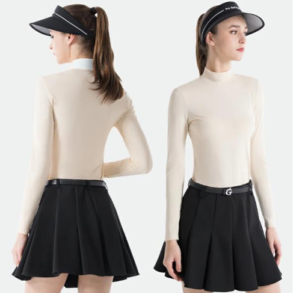PGM Women'S Sports Pleated Skirt,Golf Ladies Short Skirt,Summer Golf Clothing,Inside Have Prevent Light Leakage Safety Pants