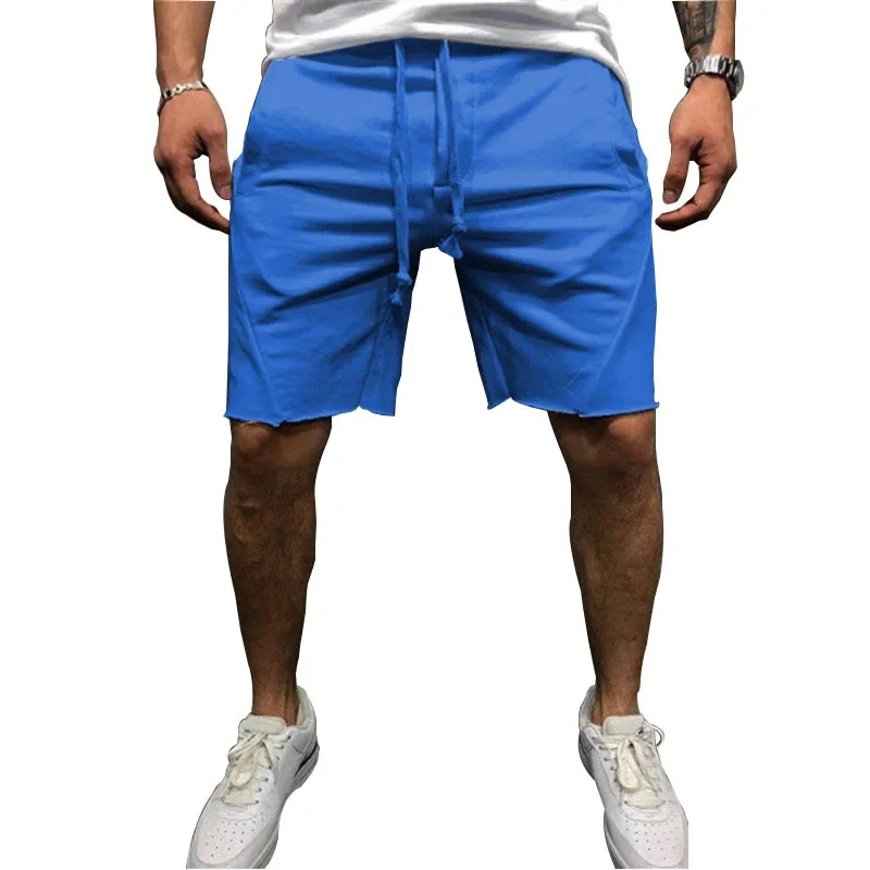 Men's Fitness Pants Running Shorts Casual Sport Training Cross-Border Bestseller Solid Color Leisure Active Wish