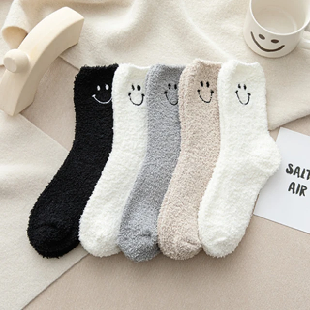 Thermal Socks Women Mens Thick Sleeping Soft Fluffy Winter Velvet Warm  Short Cotton Non Floor home house slipper Sock Male Grip - AliExpress