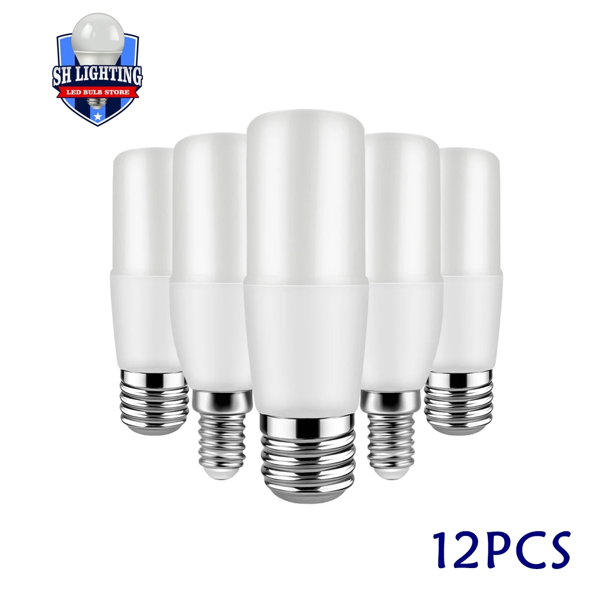 12pcs Bar Led Column Bulb T37 9w AC220V E27 E14 Super Bright 3000K 4000K 6000K Lamp For Home Bedroom Office Decoration
