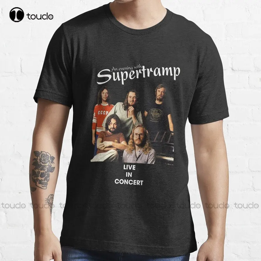 

Live In концерт Supertramp Flower Высокое качество Искусство трендовая футболка на заказ Aldult Подростковая унисекс цифровая печать футболки