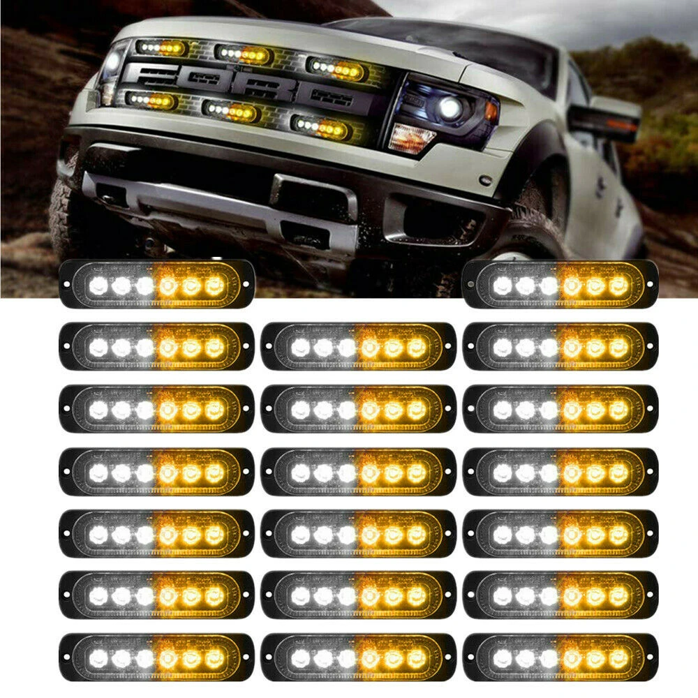 

20PCS 12v - 24v Светодиодная вспышка 6LED вспышка
