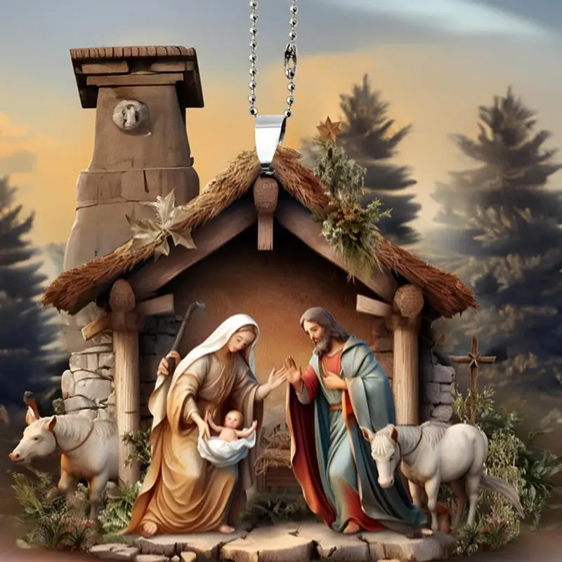 Birth of Jesus Acrylic Nativity Ornaments 4