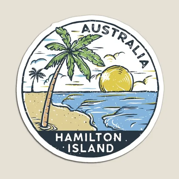 Hamilton Island Australia Vintage Magnet Decor Home Kids Magnetic Children Funny Stickers Holder Cute Colorful Frigorifero