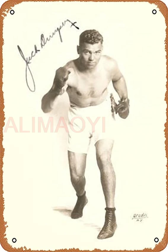 금속 주석 표시 8 X 12 인치 - Jack Dempsey - 포스터 금속 플라크 카..
