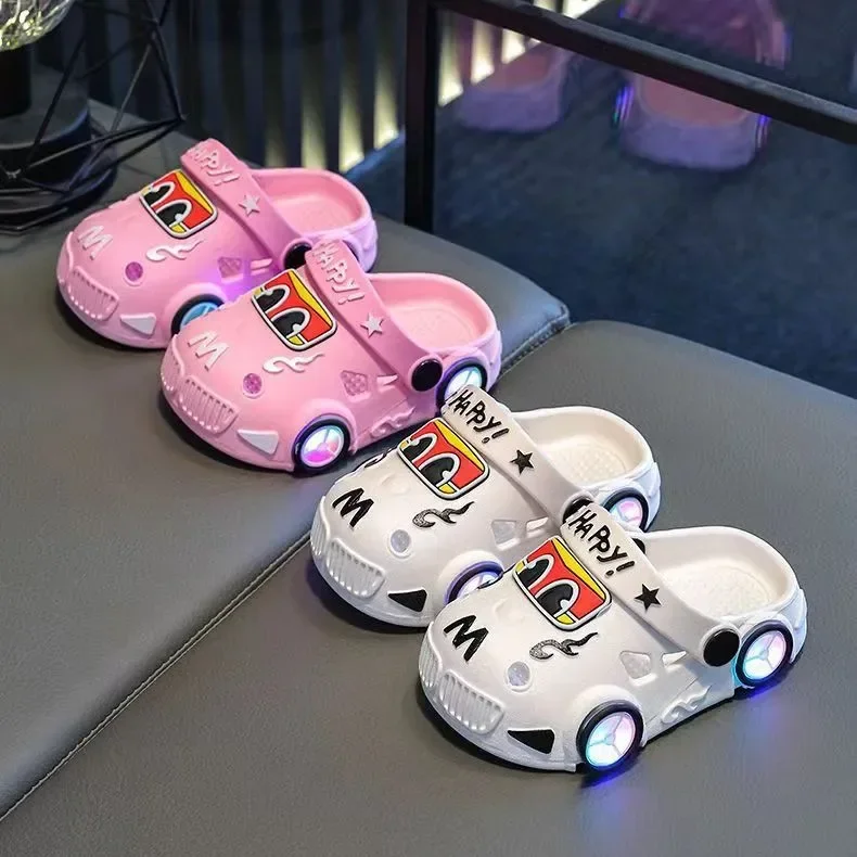รูปสินค้า รองเท้าแตะแฟชั่นน่ารักรถเด็ก Anti SLIP สีสันสดใส