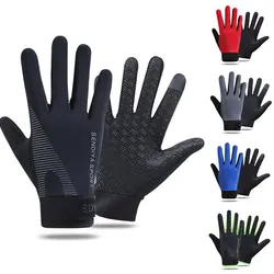 Touch Screen Anti-Slip Riding Fitness Mitten 1 Pair Unisex Casual Sports Bicycle Glove Breathable Comfortable Full Finger Gloves