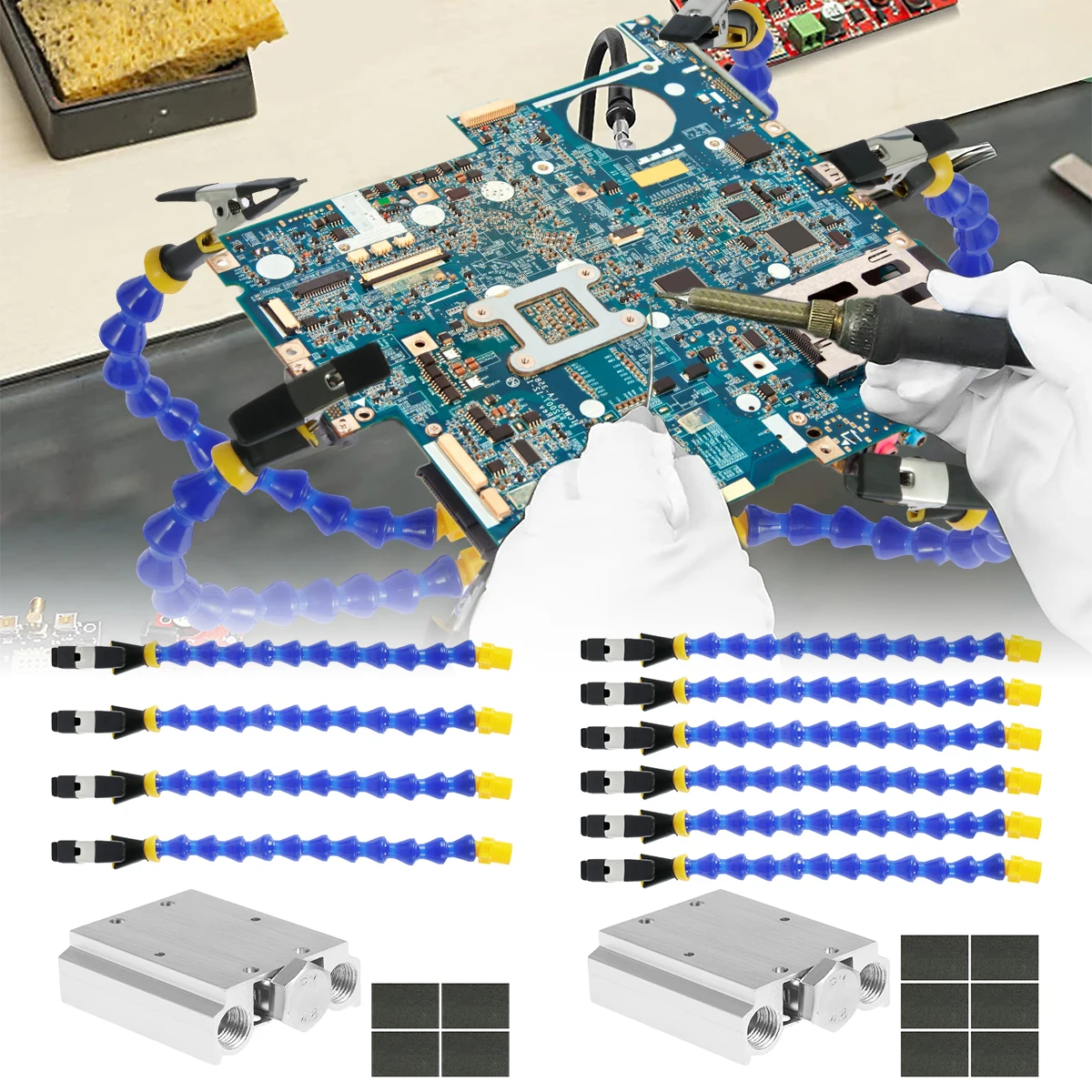 

Third Hand Soldering Tool Professional Helping Hand Soldering Stand Flexible Arm Soldering Iron Holder Portable Helping Clip