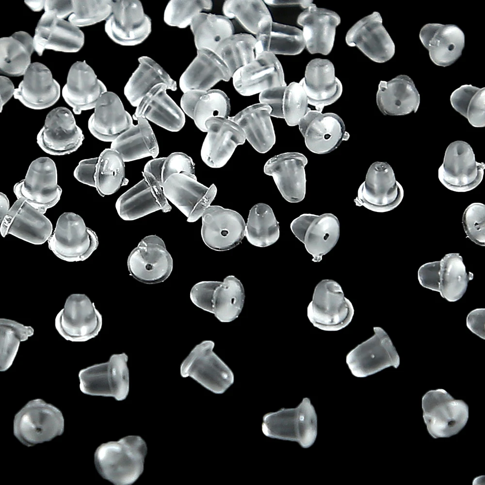 300/600/1200개/박스 4mm 실리콘 귀걸이 뒷면, 부드러운 투명 귀걸이 안전 패드, 백스토퍼 클러치 스토퍼 교체품
