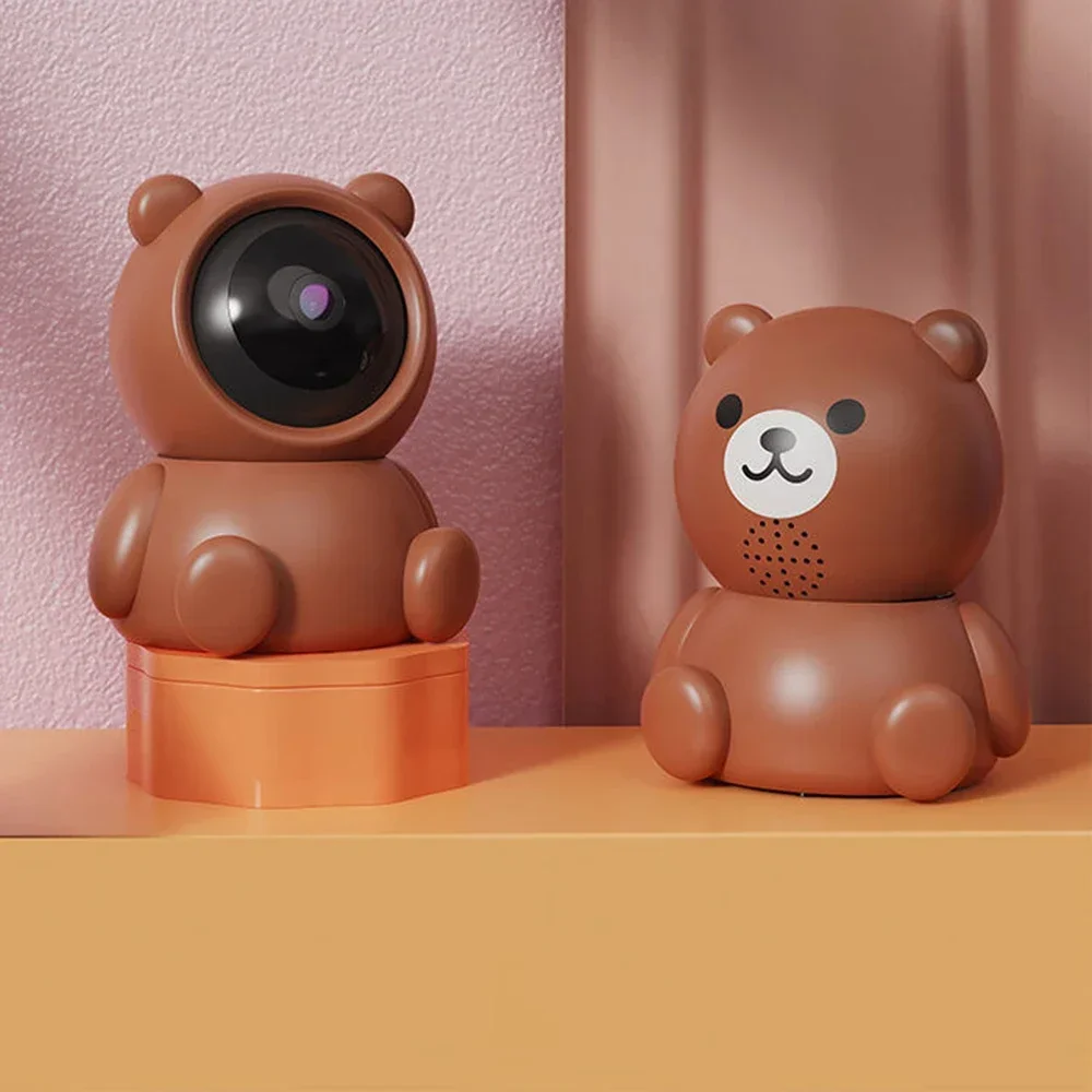 

Bear Security Auto Tracking Surveillance Baby Wifi Remote Caregiver Teddy Monitoring Camera 360 Degree Panoramic Monitor