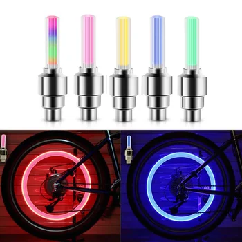 LED Bicycle Valve & Spoke Light – Neon Night Riding Safety Accessory 1
