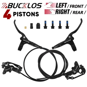 BUCKLOS 4 Pistoni MTB Freno Idraulico 850/1630mm Anteriore Posteriore Freno A Disco Della Bicicletta E-Bike Mountain Bike Freno Idraulico Parte Della Bicicletta