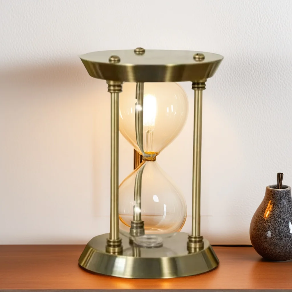 European Retro Hourglass Sand Watch Metal Empty Sand Glass Timer DIY Home Office Decorations hold sand beaches deserts