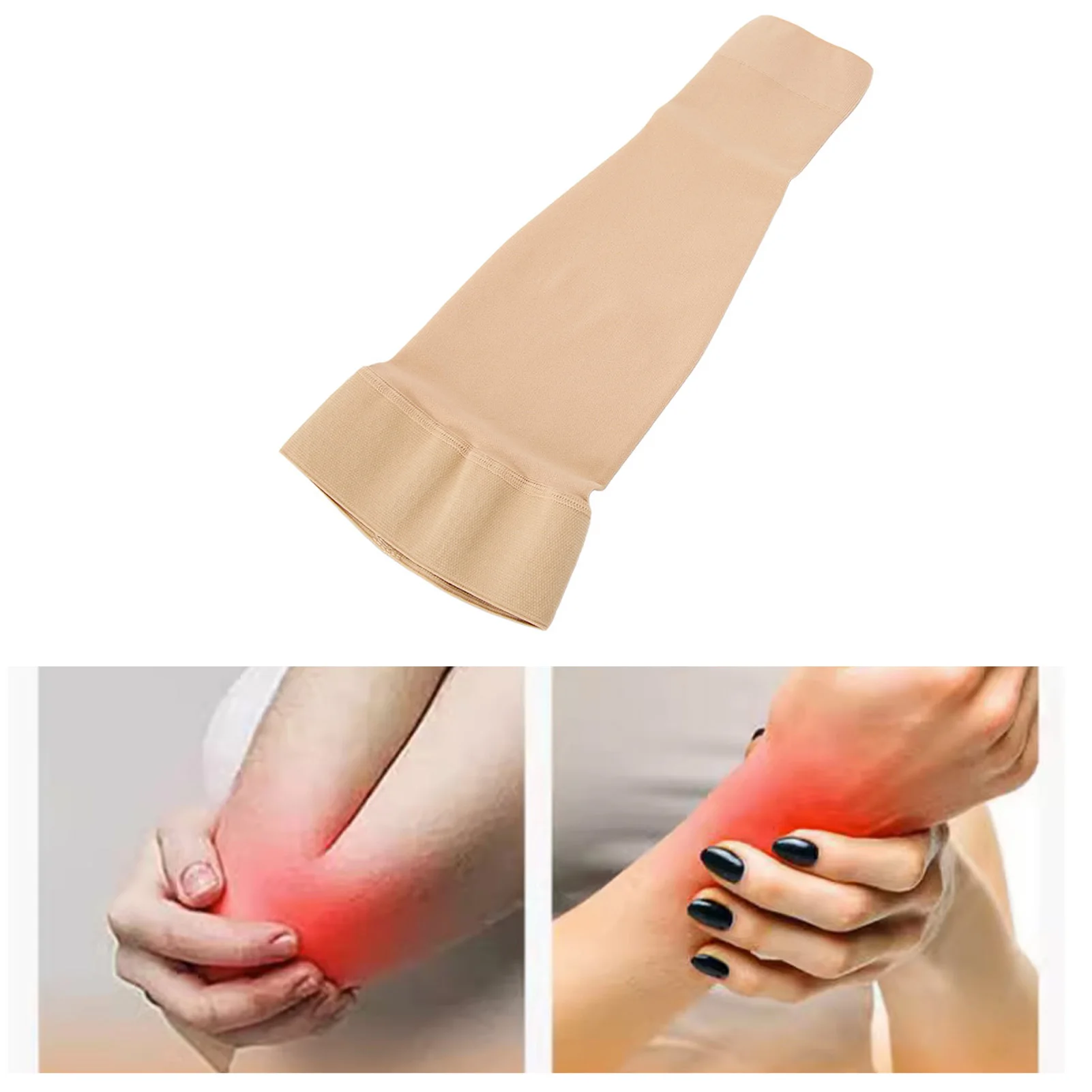 Lymphedema Compression Arm Sleeve for Men Women Elastic Anti Swelling Elbow Palm Support Edema Swelling for Outdoor Sports