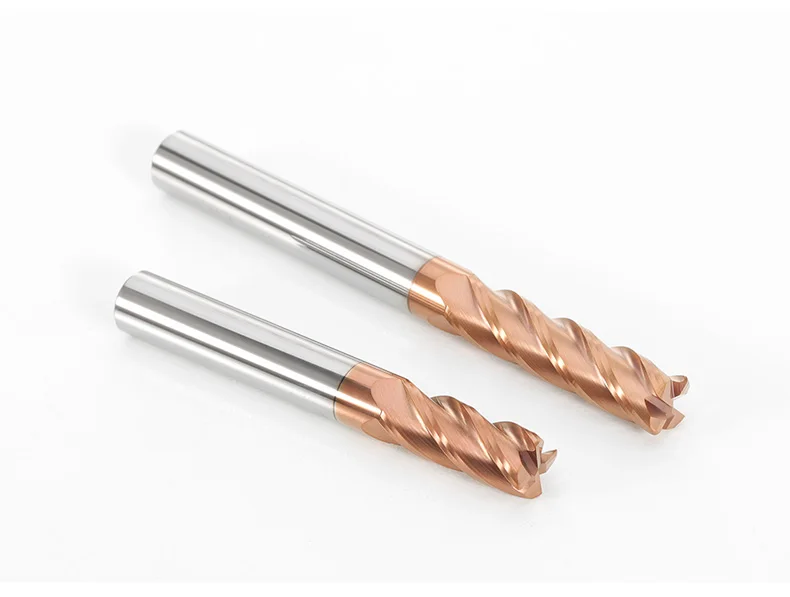 HRC55Eckenradius-Schaftfräser R Bullnose CNC-Wolframkarbid-Stahlschneider Oberflächenbearbeitung Metallfräser Werkzeug 4 Flöten R0,5 R1 R2 – Detail 11