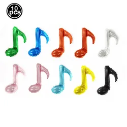 10 Pcs Mini Black Gold Pink Music Note Balloons - Small Foil Balloons for Celebrations and Decor (Single Note)