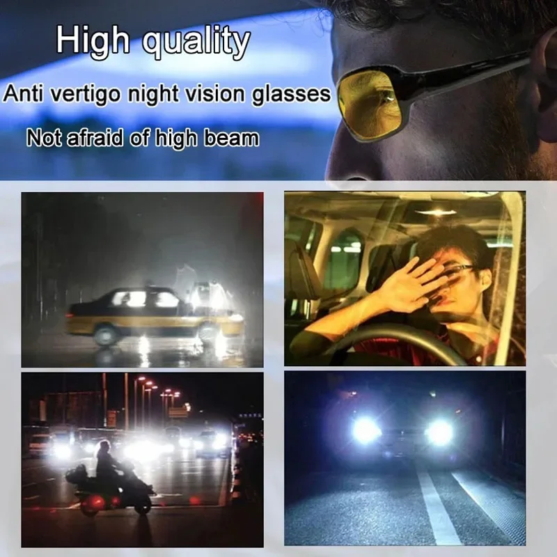 Day Night Car Vision Driver's Eyewear Anti-Glare Night Vision Driver Goggles Driving Enhanced Light Glasses