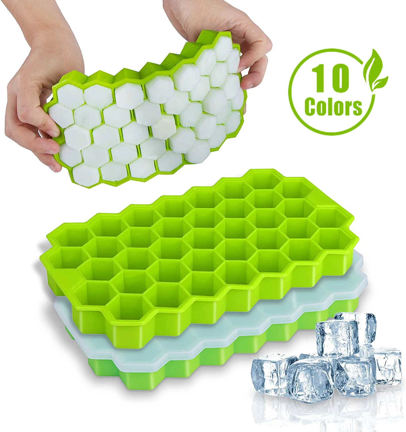 SILIKOLOVE Creative Ice Cube Maker Reusable Trays Silicone