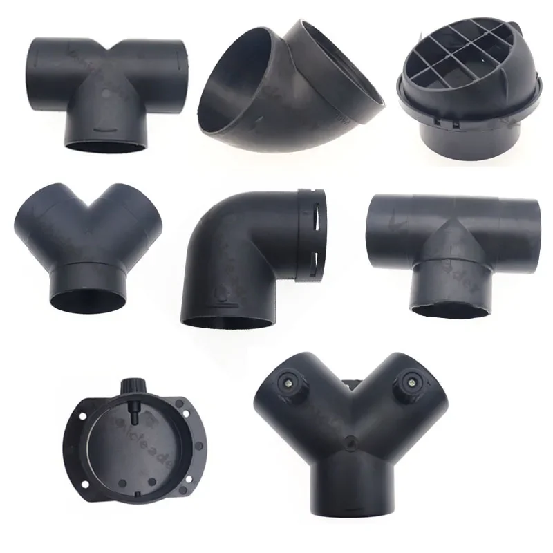 Air Vent Ducting T L Y Piece Elbow Pipe Outlet Exhaust Connector joiner diesel heater exhaust pipe air diesel heater duct pipe heater duct connector air heater exhaust connector car heater accessories For Webasto Eberspaecher Diesel Parking Heater Accessory