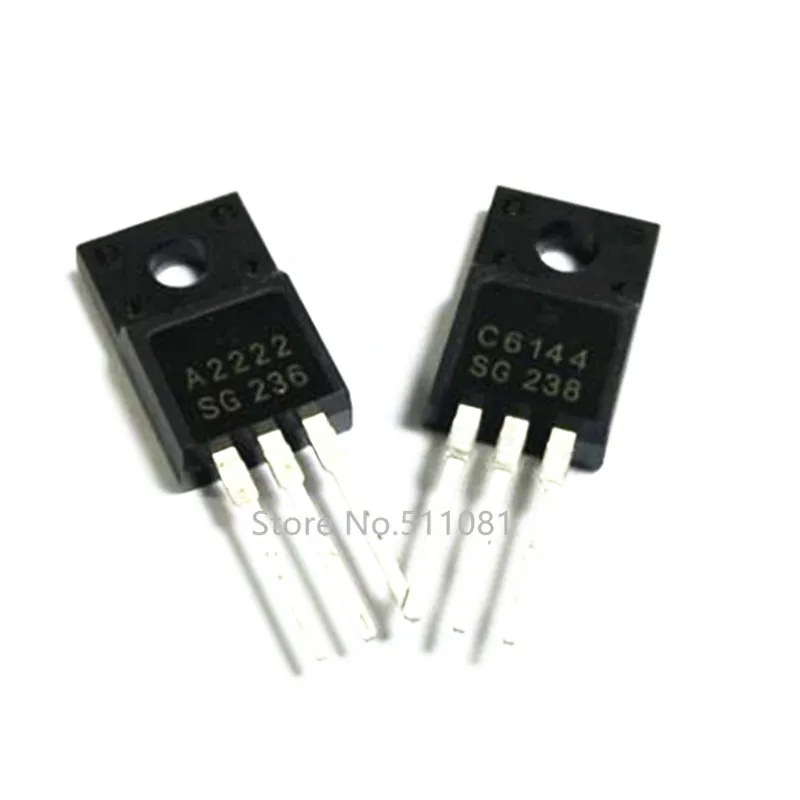 10pcs 2SA2222 2SC6144 TO-220F 5pairs （ 5pcs A2222 + 5pcs C6144）（2SA1837 + 2SC4793）（2SA1930 2SC5171 ) 2SA1306 2SC3298 bjt transistor