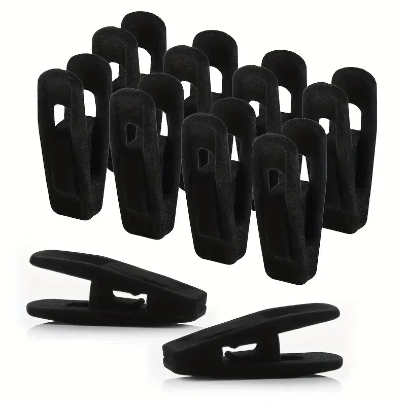 10pcs Velvet Hanger Clips, Clothes Pins, Strong Finger Clips Perfect For Thin Velvet Hangers, Closet Accessories 1