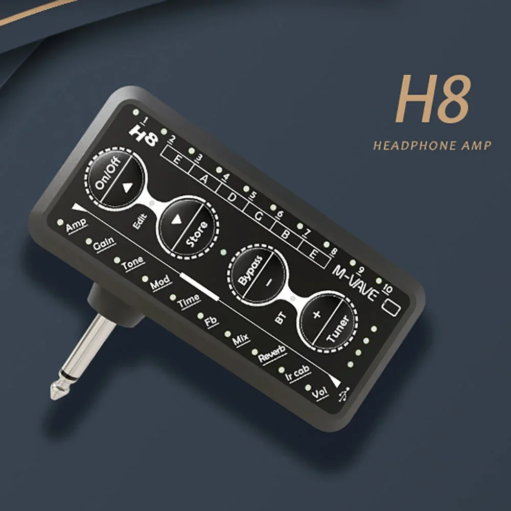 M-VAVE H8 Amp Guitar Plug Effect Headphone Mini Amplifier Speakers Combo Amplifier Electric Guitar Sound Pedal Board Delay guitar effect pedal,guitar effects pedal,guitar amplifier