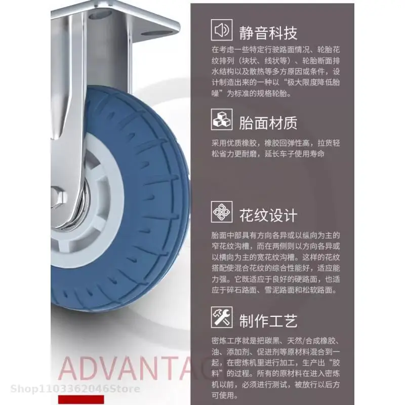 Wheelbarrow Hauling Site Sorting Cargo Flow Agricultural Four-wheel Handling Steel Plate Cart Flat Hotel Luggage Cart