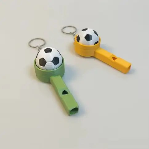 3D 프린팅 축구 호루라기 키체인, 푸시 버튼 피젯 클리커, 독창적인 자동차 키링, 가방 참, 재미있는 장난감