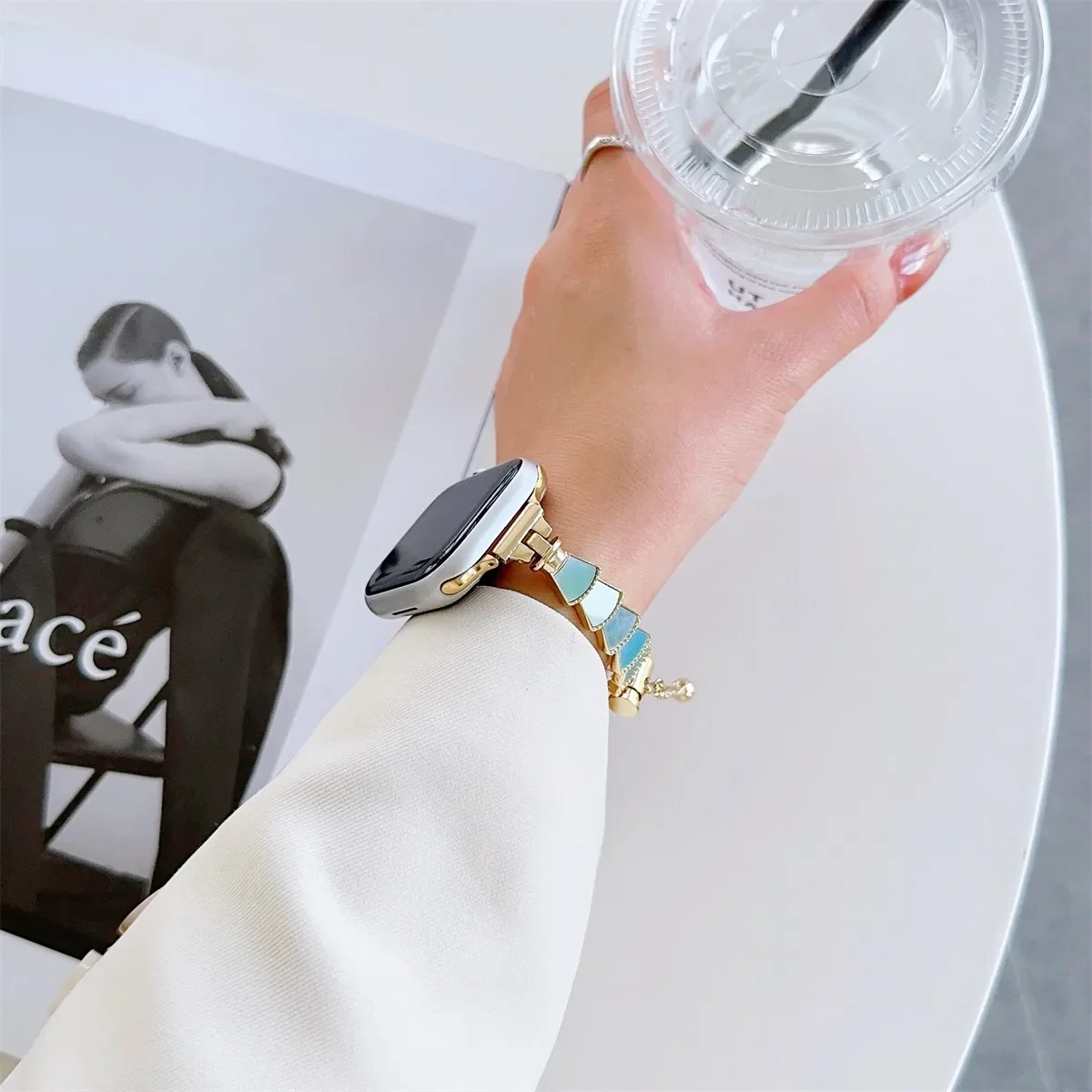 Uhrenarmband für Iwatch 42/44/45/46/49 mm 38/40/41 mm Metall-Mode-Uhrenarmband für Uhrenserie Ultra2 Serie 10/9/8/7/6/5/4/3/2/1_voghion.com