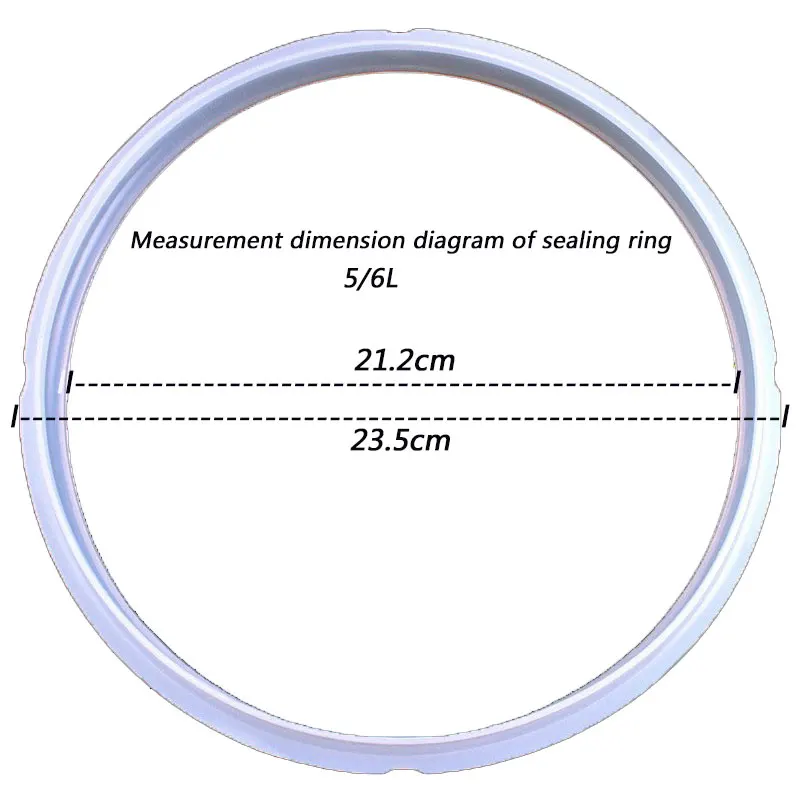 1 Pcs 22cm Food Grade Silicone Rubber Gasket Sealing Ring  For Electric Pressure Cooker Parts 5 Liters And 6 Liters