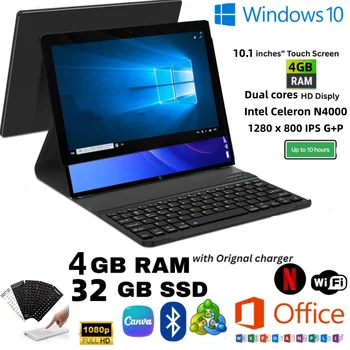 Tablet PC da 10,1 pollici 4 GB RAM 32 GB ROM 64 bit WINDOWS 10 MLT10W Dual Core WIFI 1280 * 800 Schermo IPS