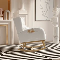 Anajqaqia Teddy Плюшевое кресло-качалка с поясом, белое — изображение 4