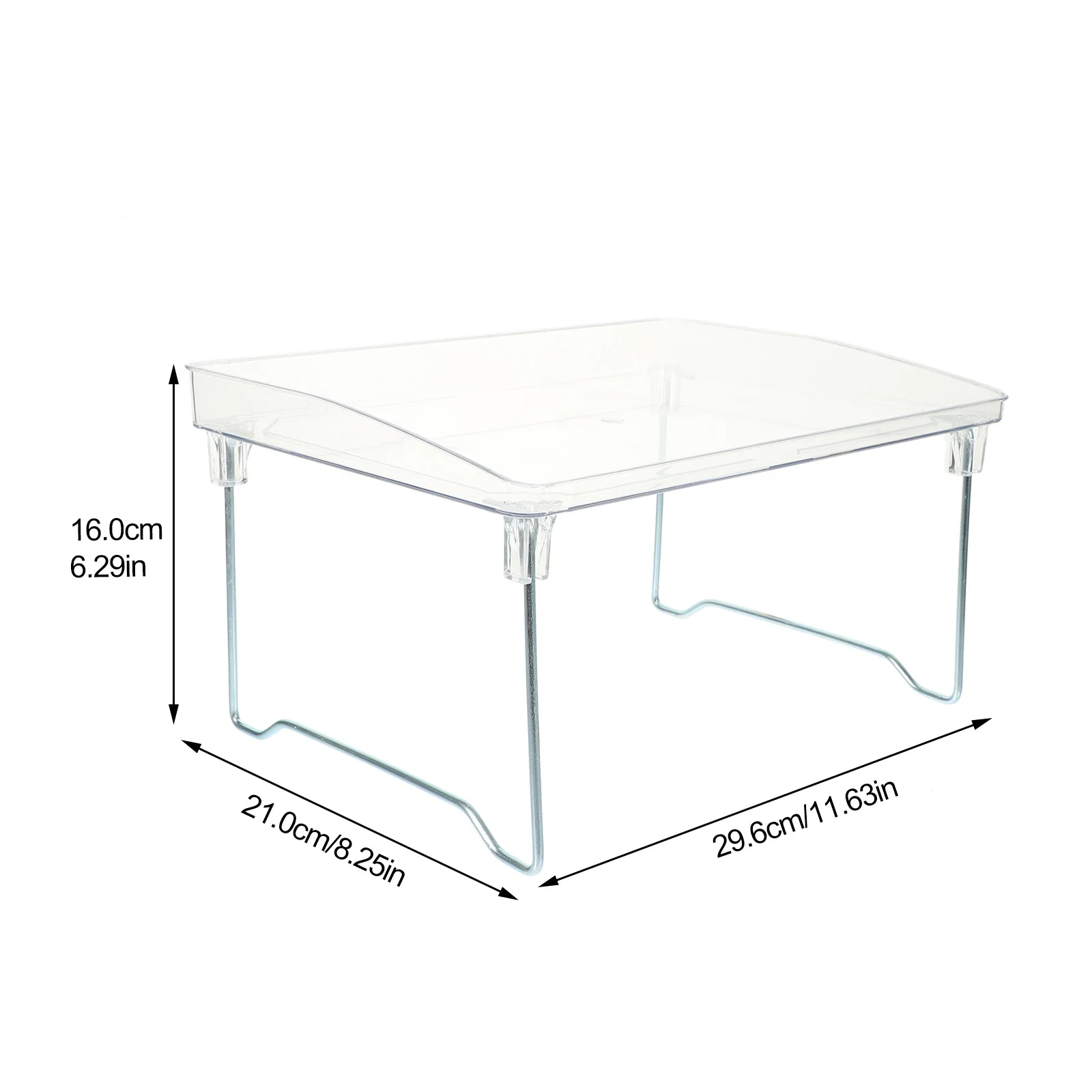 Clear Acrylic Desktop Storage Shelf Foldable Design Multi Purpose Rack Bathroom Bedroom Office Locker Shelves Holder Racks Home 5