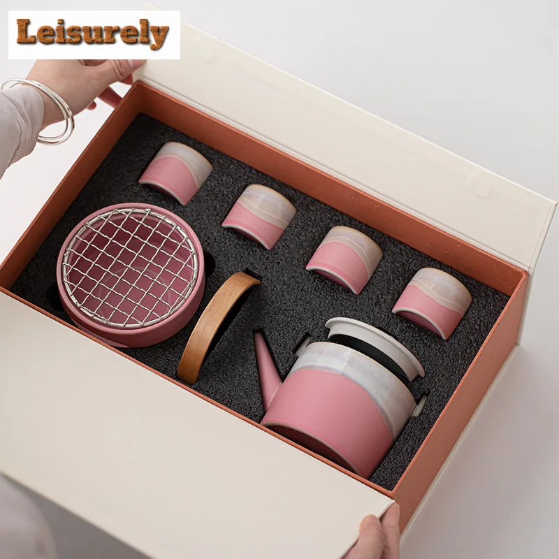 A Picture Of Mountains And Seas Tea Set Complete Set Luxury Tea Ceremony Set Teapot And Tea Cup Set Chinese Tea Set Gift Craft