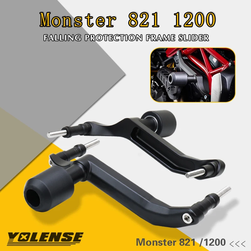 

For DUCATI Monster 821 1200 R/S 2013-2023 Motorcycle CNC Falling Protection Frame Slider Fairing Guard Anti Crash Pad Protector