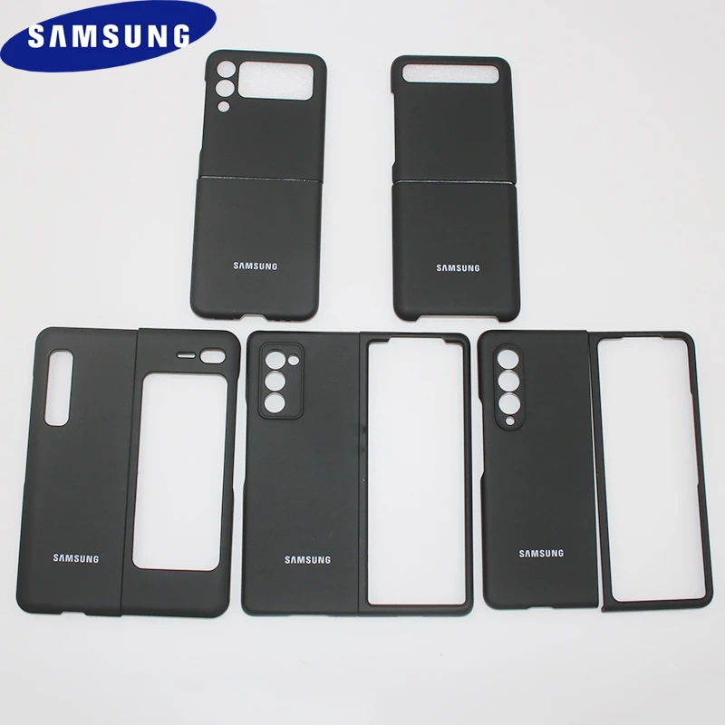 Original Samsung Galaxy Z Fold 1 2 3 5G Foldable Case Ultra Thin Hard PC Matte All Inclusive For Samsung Z Flip 1 2 3 5G Shell cheap galaxy s22 ultra case
