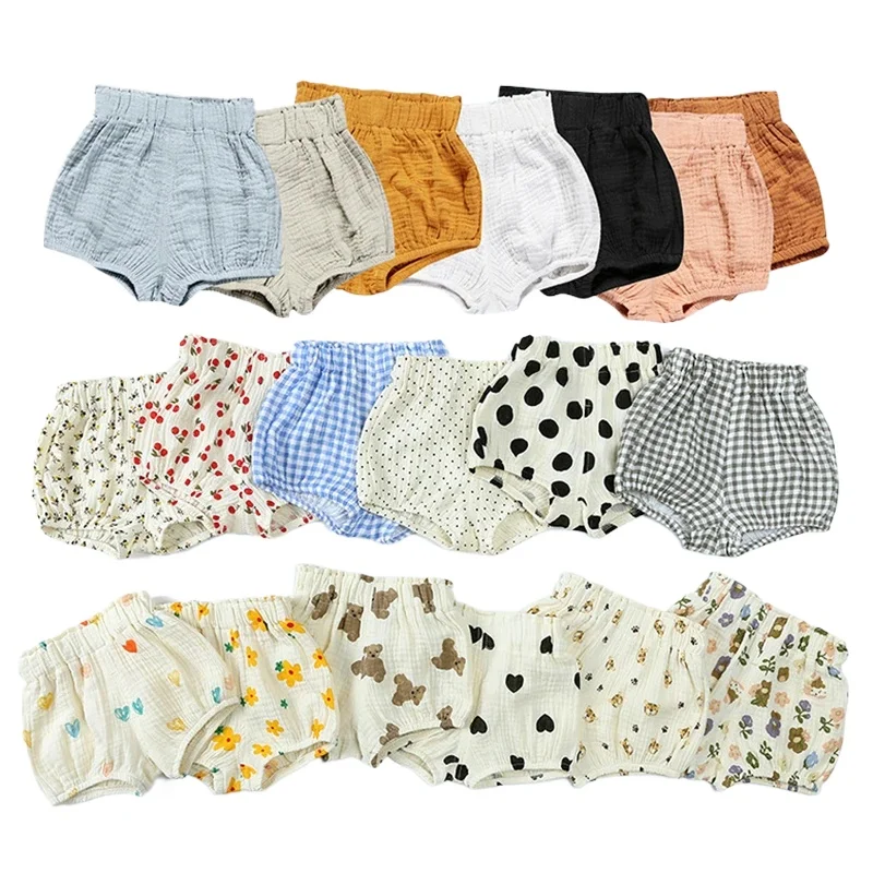 Cute Printed Baby Girl Shorts Cotton Baby Shorts Newborn Boys Panties for 0-3T Korean PP Pants Girl Summer Clothes cotton shorts,baby trousers,baby cotton bloomers,baby cotton panties