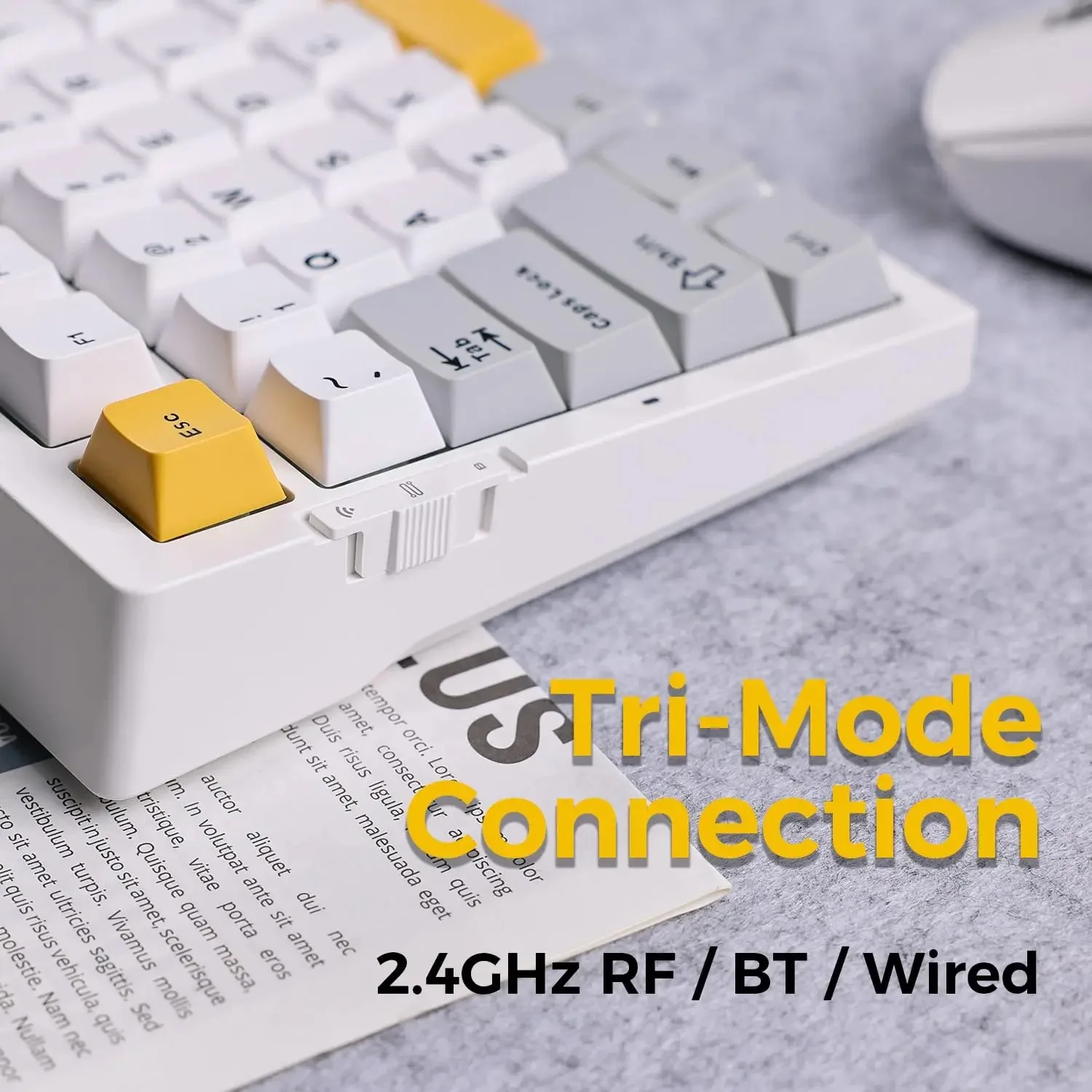 MCHOSE G75 Pro 핫스왑 가능 무선 기계식 키보드 75% 레이아웃 가스켓 마운트 5겹 댐핑 RGB 백라이트 트리플 모드 ?