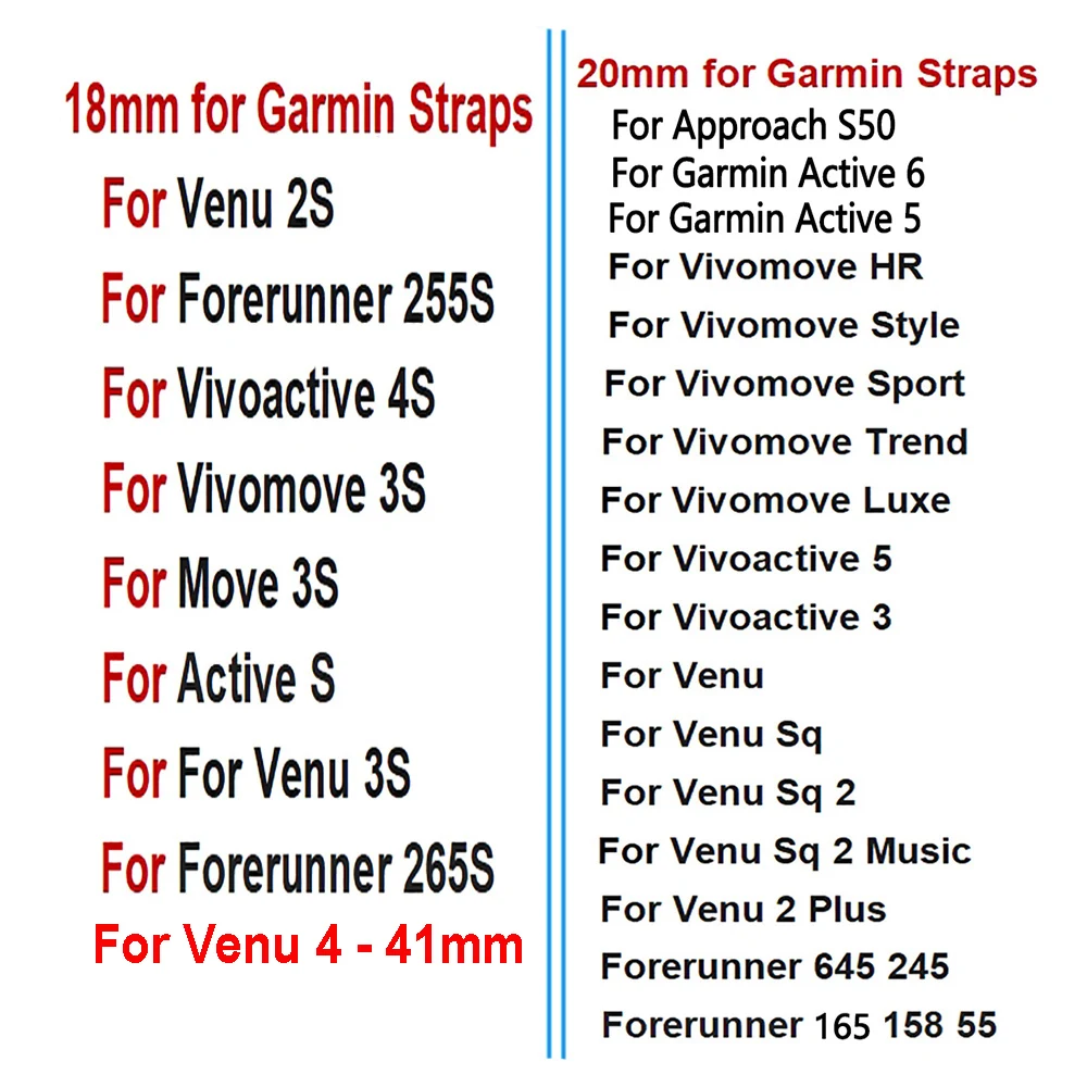 Premium PU Leather Smart Watch Strap Wristband, 18-20mm