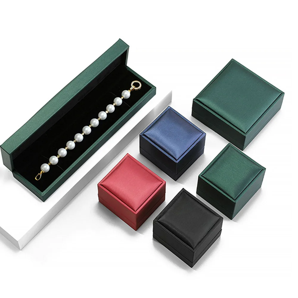 5pcs PU Leather Portable Travel Jewelry Box Storage Organizer Packaging Case Earring Ring Necklace Pendant Jewellery Organizer