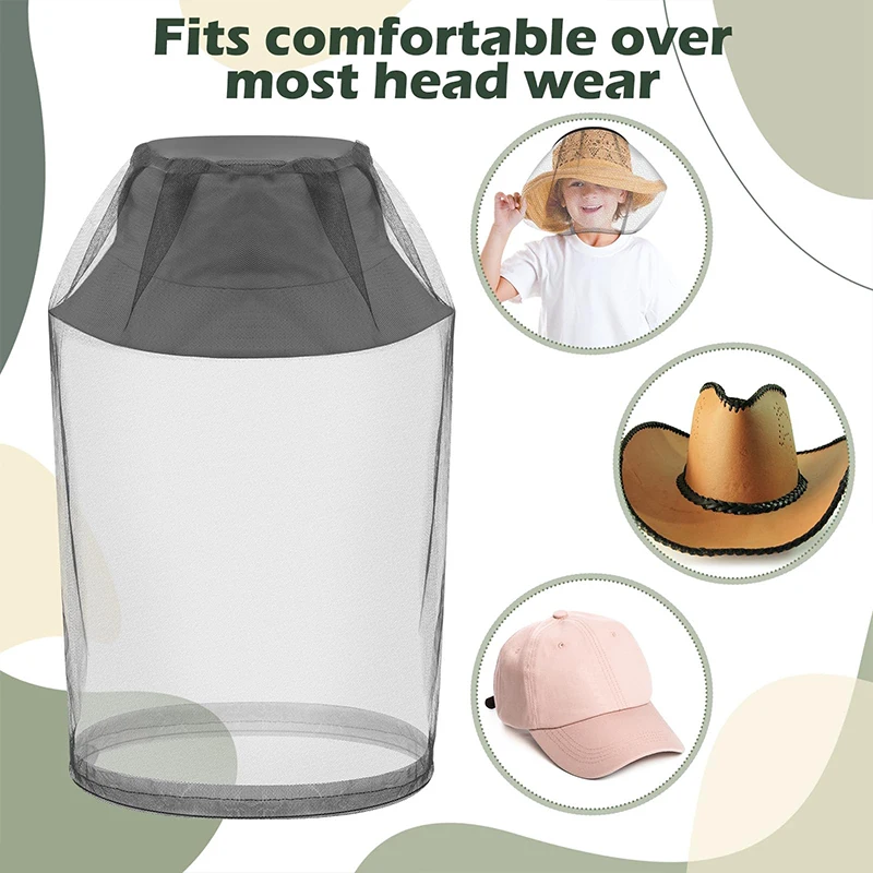 Beekeeping Clothing Bee Proof Equipment Hooded Half Body Top Outdoor Hiking Camping Fishing Mosquito Proof Net Hat Insect