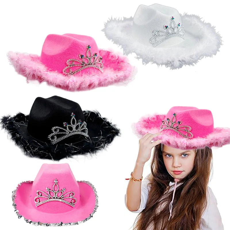 Children's Classic Tiara Cowboy Hat for Adventures and Holidays