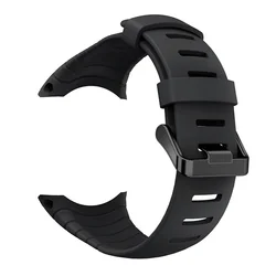 High-Quality Textured Silicone Watchband with Black Buckle for Suunto Core (1)